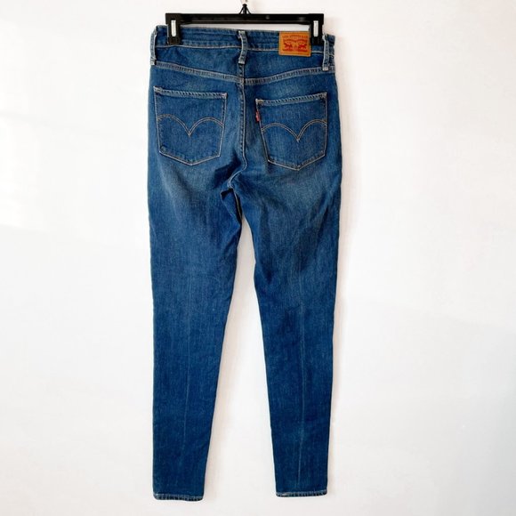 Levi's 721 High Rise Skinny Blue Jeans Sz 26 - Picture 5 of 7